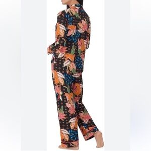 Women’s Room Service Black Floral & Tiger Print Pajama Set